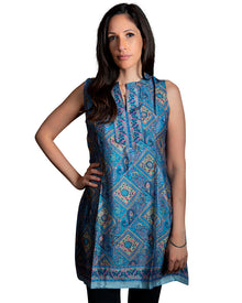  [[Divya: Polysilk sleeveless tunic///Divya : tunique sans manches en polyester et soie]]