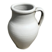  [[White handmade turkish terracotta pot///Pot en terre cuite blanc turque fait à la main]]