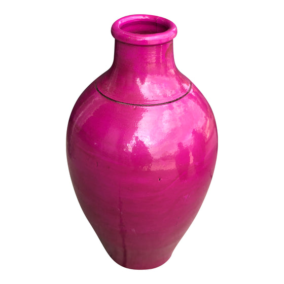 [[Fuchsia handmade turkish terracotta pot///Pot en terre cuite fuchsia turque fait à la main]]