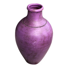  [[Purple handmade turkish terracotta pot///Pot en terre cuite violet turque fait à la main]]