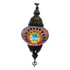 [[Small red multi color mosaic table light///Petite lampe de table en mosaïque rouge multicolore]]