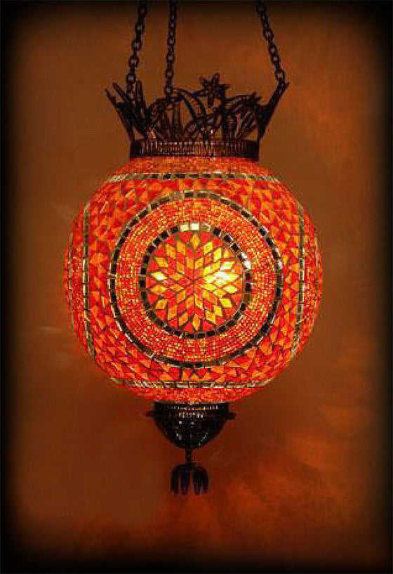 Mosaic Colourful Hanging Lamp//Lampe Colorée Mosaïque Pendante