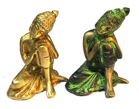 [[Leaning brass buddha///Buddha penché en laiton]]
