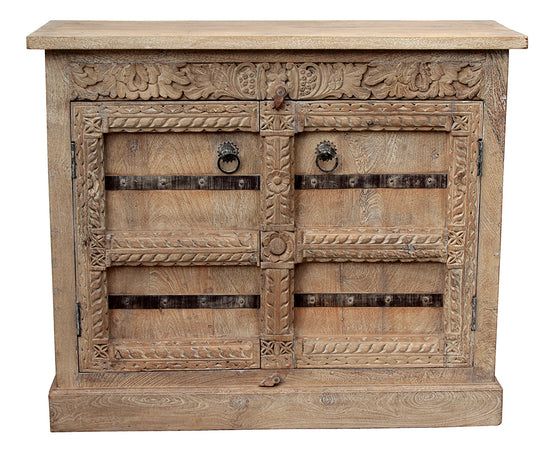 [[Pastel beige cabinet with old decorative doors///Cabinet beige pastel avec vieilles portes décoratives]]