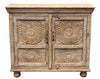 [[Natural beige old vintage cabinet with decorative doors///Armoire ancienne beige naturel avec portes décoratives]]