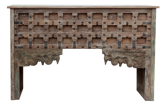 [[Pastel beige Shekhawati console table///Table console Shekhawati beige pastel]]