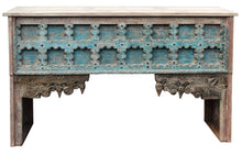  [[Turquoise Shekhawati console table///Table console Shekhawati turquoise]]