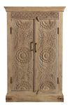 [[Vintage cabinet with a floral hand carved facade///Armoire vintage avec une façade florale sculptée à la main]]