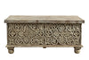[[Vintage chest with a carved facade///Vieux coffre avec une façade sculptée]]