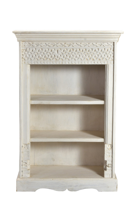 [[Whitewashed small bookshelf///Petite bibliothèque blanchie à la chaux]]