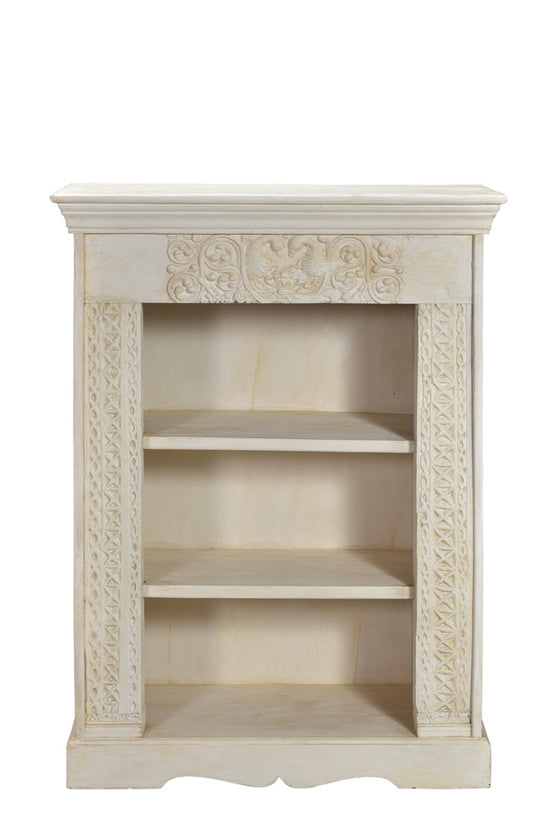 [[Whitewashed small bookshelf///Petite bibliothèque blanchie à la chaux]]
