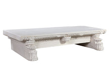  [[Whitewashed old teak wood low table///Table basse en vieux bois de teck blanchi à la chaux]]