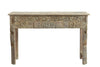 [[Side table with old teak wood carvings///Table d'appoint en ancien bois de teck avec des sculptures]]