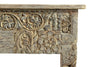 [[Side table with old teak wood carvings///Table d'appoint en ancien bois de teck avec des sculptures]]