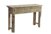 [[Side table with old teak wood carvings///Table d'appoint en ancien bois de teck avec des sculptures]]