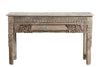 [[Side table with old teak wood carvings///Table d'appoint en ancien bois de teck avec des sculptures]]