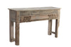 [[Side table with old teak wood carvings///Table d'appoint en ancien bois de teck avec des sculptures]]