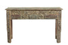 [[Side table with old teak wood carvings///Table d'appoint en ancien bois de teck avec des sculptures]]