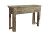 [[Side table with old teak wood carvings///Table d'appoint en ancien bois de teck avec des sculptures]]