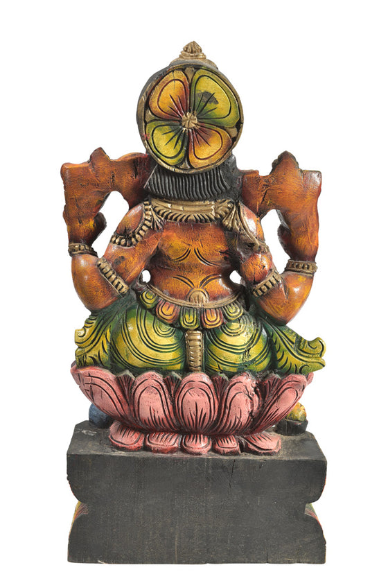 [[Wooden Ganesh sculpture///Sculpture de Ganesh en bois]]