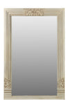 [[Whitewashed old teak door frame with a mirror///Cadre de porte en ancien bois de teck blanchi à la chaux avec un miroir]]