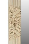 [[Whitewashed old teak door frame with a mirror///Cadre de porte en ancien bois de teck blanchi à la chaux avec un miroir]]