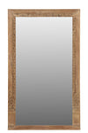 [[Old teak door frame with a mirror///Cadre de porte en ancien bois de teck avec un miroir]]