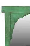 [[Turquoise old window with a mirror///Ancienne fenêtre turquoise avec un miroir]]