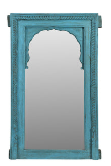  [[Turquoise old window with a mirror///Ancienne fenêtre turquoise avec un miroir]]