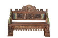  [[Vintage sofa bench with old carvings/// Banc-Sofa vintage avec de vieilles sculptures]]