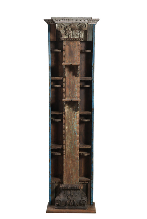 [[Wooden shelf with an old teak pillar///Etagère en bois avec un vieux pilier en teck]]