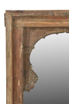 [[Old teak wood window with a mirror///Ancienne fenêtre en bois de teck avec un miroir]]