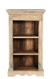  [[Small bookshelf with a hand carved vintage panel///Petite bibliothèque avec un panneau vintage sculpté à la main]]