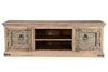 [[Wooden TV-unit with old teak wood doors///Meuble TV en bois avec portes en ancien bois de teck]]