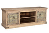[[Wooden TV-unit with old teak wood doors///Meuble TV en bois avec portes en ancien bois de teck]]