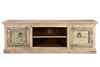 [[Wooden TV-unit with old teak wood doors///Meuble TV en bois avec portes en ancien bois de teck]]
