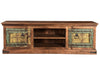 [[Wooden TV-unit with old teak wood doors///Meuble TV en bois avec portes en ancien bois de teck]]