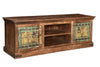 [[Wooden TV-unit with old teak wood doors///Meuble TV en bois avec portes en ancien bois de teck]]