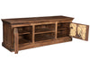 [[Wooden TV-unit with old teak wood doors///Meuble TV en bois avec portes en ancien bois de teck]]