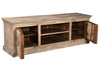 [[Wooden TV-unit with old teak wood doors///Meuble TV en bois avec portes en ancien bois de teck]]