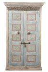 [[Massive storage cabinet with old Indian teak wood doors///Armoire de rangement massive avec des portes indiennes en ancien bois de  teck]]
