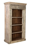 [[Massive Bookshelf with old Indian door frame///Bibliothèque massive avec ancien cadre de porte indien]]