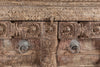 [[Hand carved cabinet with old Indian teak wood doors///Cabinet sculpté à la main avec anciennes portes en bois de teck indien]]