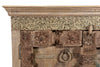 [[Hand carved cabinet with old Indian teak wood doors///Cabinet sculpté à la main avec portes anciennes en bois teck indien]]