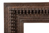[[Reclaimed wood mirror frame with detailed carvings//Cadre de miroir en bois récupéré avec des sculptures détaillées]]