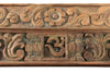 [[Old Indian teak wood door with a mirror///Ancienne porte indienne en bois de teck avec un miroir]]
