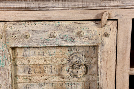 [[Wooden TV-unit with old teak wood doors///Meuble TV avec anciennes portes en bois de teck]]