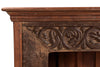 [[Old teak wood TV-unit with a hand carved facade///Meuble TV en ancien bois de teck avec une façade sculptée à la main]]