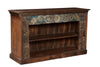 [[Old teak wood TV-unit with a hand carved facade///Meuble TV en ancien bois de teck avec une façade sculptée à la main]]
