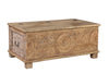 [[Pastel beige hand carved chest///Coffre beige pastel sculpté à la main]]